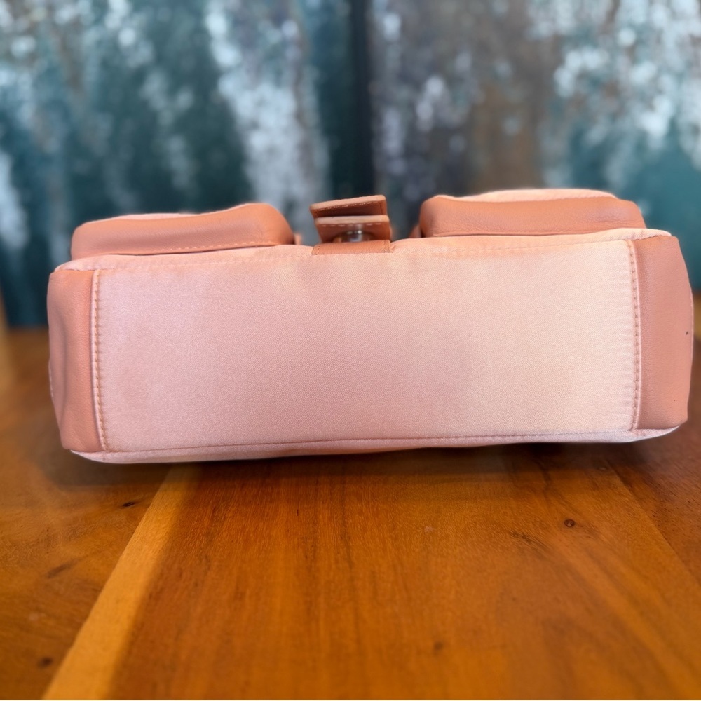 Sondra Roberts Barbiecore Glam Pink Rhinestone Satin  Clutch Shoulder Bag NWOT - Picture 10 of 16
